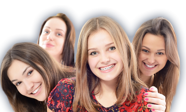 teen girls smiling